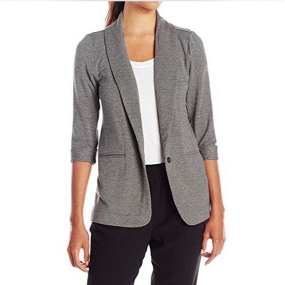 Joie Blazer Jersey Knit Jacket Womens Medium Stretch Minimalist Professional